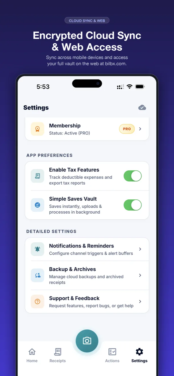 Encrypted cloud sync across devices